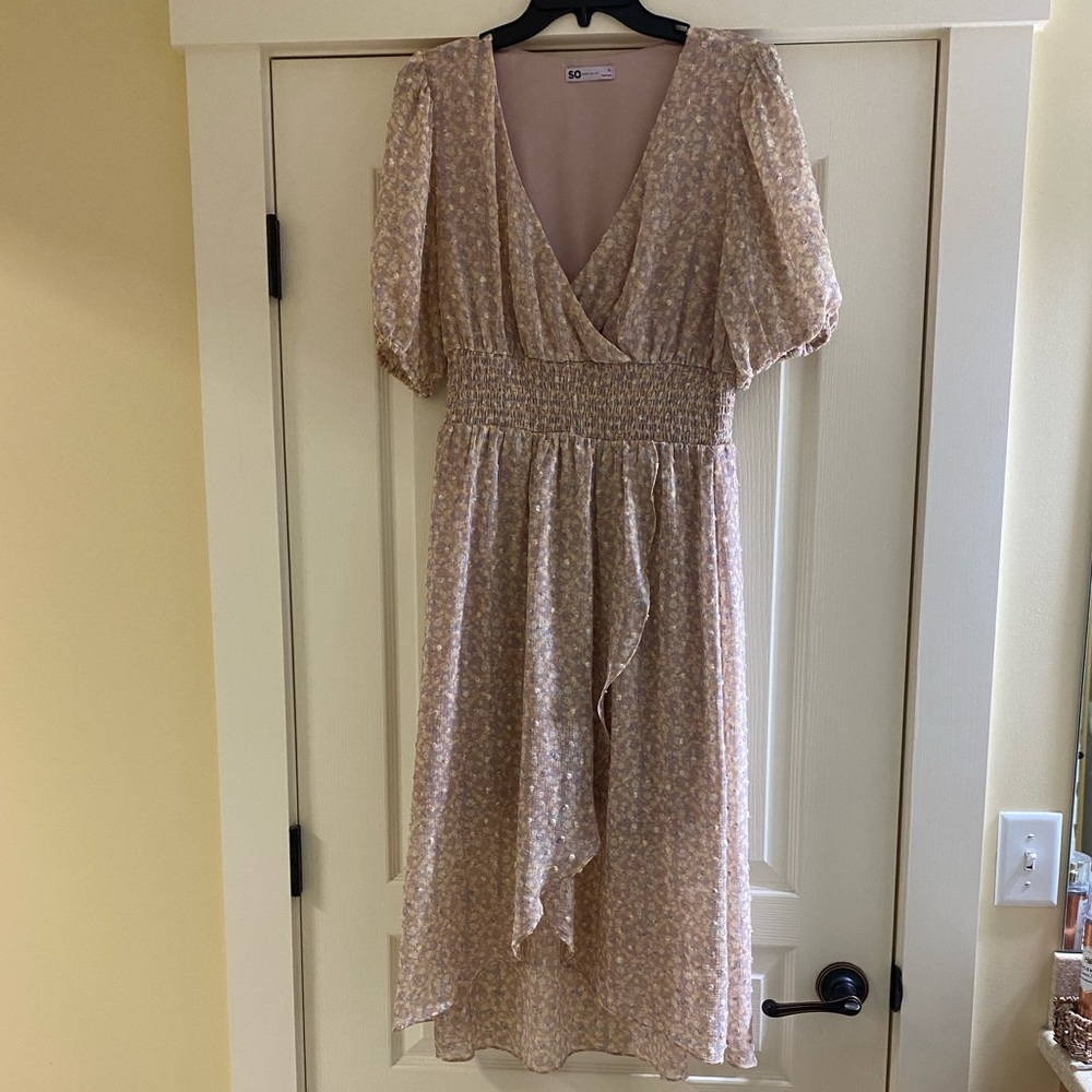 Pink and Yellow Layered SO Floral Dress